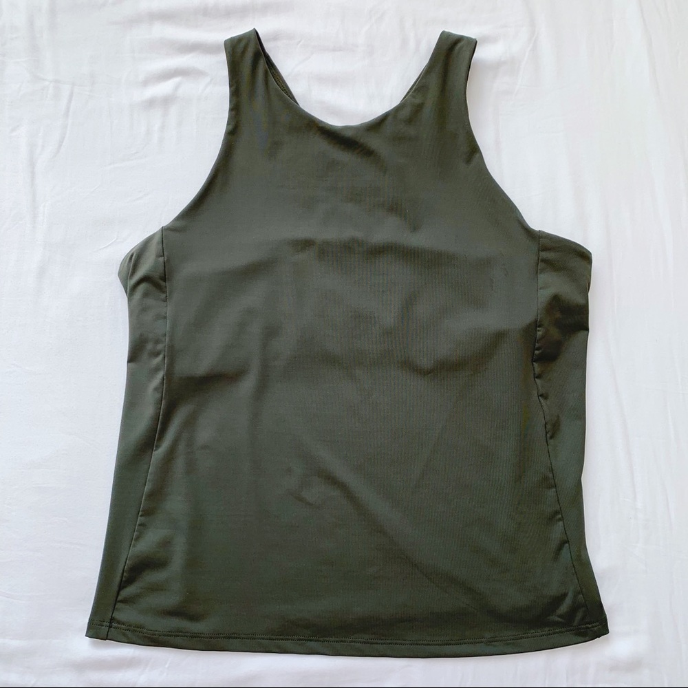 ATHLETA Conscious Powervita Tank Sage Olive Green